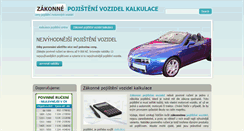 Desktop Screenshot of pojistenivozidelkalkulace.cz