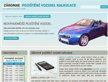 Tablet Screenshot of pojistenivozidelkalkulace.cz